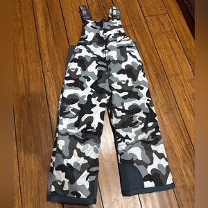 Arctix Toddler 3T Insulated Snow Bib Overalls Ski Snowboarding Pants Grey Camo